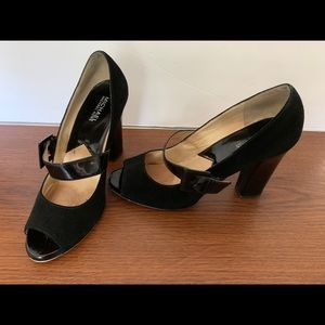 Michael Kors 10.5 Suede/Patent Leather Chunky Heel